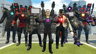 NEW TRI TITAN G-MAN BOSS VS ALL TITANS BOSSES MULTIVERSE EPISODE 1-62 | GARRY'S MOD