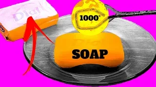 EXPERIMENT Glowing 1000 degree METAL BALL vs SOAP ASMR