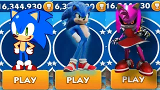 Sonic Dash - Classic Sonic VS Sonic VS Metal Amy _ Movie Sonic vs All Bosses Zazz Eggman