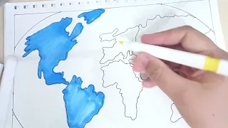 Earth has 7 continents,  Let's draw and find out. #continents #earth #world  #drawing