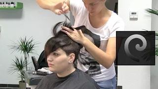 extreme short pixie undercut hair makeover, nape buzz cut haircut women by alisha heide