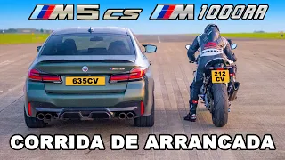 BMW M5 CS vs Supermoto BMW M: CORRIDA DE ARRANCADA