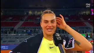 Aryna Sabalenka y las sensaciones. SF. Madrid Open 2024