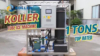 1 ton/day Koller Tube Ice Machine successfully testing!