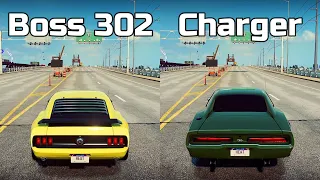 NFS Heat: Ford Mustang BOSS 302 vs Dodge Charger - Drag Race