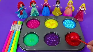 Satisfying Video I How to make Princess Lolipops in to Heart Pool AND Rainbow Painted Cutting ASMR