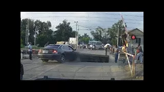 Railroad Crossing Fail Compilation 🚂 .