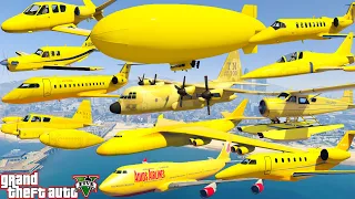 GTA V: Every Yellow Airplanes Take Off Test Flight Landing Gameplay