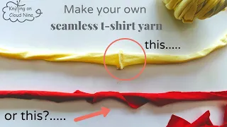 How to make your own eco friendly & SEAMLESS t-shirt yarn at home by recycling  waste fabric