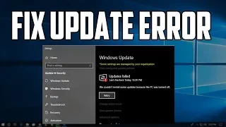 How to Fix Update Error in Windows 10