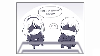 That ladder scene (Nier: Automata Comic)