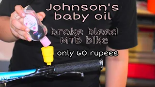 How to bleed Johnson Baby Oil to Curry bleed oil shimano hydraulic brake mtb bleeding(RS 60 only)