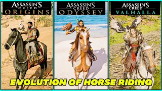 Evolution of Horse Riding in Assassin's Creed : Origins, Odyssey and Valhalla