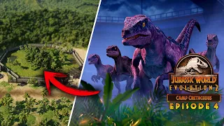 HOW TO BUILD THE RAPTOR PADDOCK! - Camp Cretaceous Park Build #4 | Jurassic World: Evolution 2