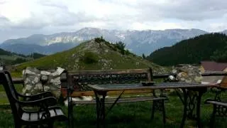 Timelapse test - sunrise, day, sunset and startrails over Bucegi Mountains, Romania