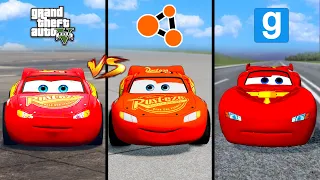 Lightning McQueen GTA 5 VS BeamNG Drive VS Garry's Mod - Which Mod Is Best?