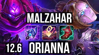 MALZAHAR vs ORIANNA (MID) | 3/0/7, 1.2M mastery, 500+ games | EUW Master | 12.6