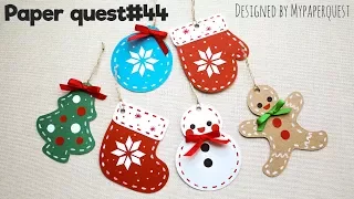 Новогодние Игрушки своими руками из картона | Украшения на елку | Easy DIY Christmas Decorations