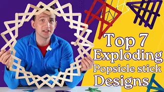 Create the Top 7 Most Epic Popsicle Stick Explosions! Exploding throwing stars.