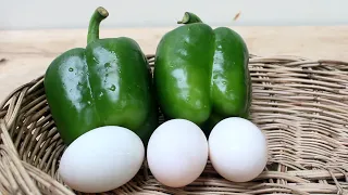Green pepper with egg recipe : How to cook green pepper with egg