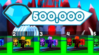 How Many DJ TVs for 500,000 GEMS In Toilet Tower Defense