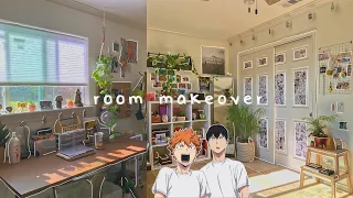 aesthetic indie/anime room makeover (manga wall, plants + posters)🧚