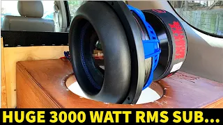 3000 Watts RMS Subwoofer Full Tilt On An 8K Amp At Half Ohm