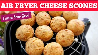 BEST EVER AIR FRYER MINI CHEESE SCONES : NO SUGAR NO EGGS. How To Air fry Scones From Scratch