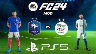 FC 24 FRANCE - ALGÉRIE | PS5 MOD Ultimate Difficulty Career Mode HDR Next Gen
