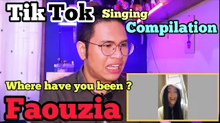 INDONESIAN VOCAL COACH FIRST TIME REACTION TO FAOUZIA TIK TOK SINGING COMPILATION (ENG SUB)