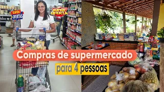 Compras do mês/ a PRIMEIRA  do ano/ preços subiram MUITO😳  VALOR total de tudo