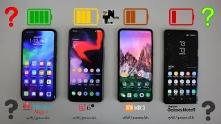 Honor Magic 2 vs OnePlus 6T vs Mi MIX 3 vs Note 9 Charging Speed Test!