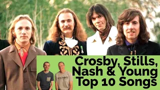 Reaction to Crosby, Stills, Nash, & Young CSNY Top 10 Songs!