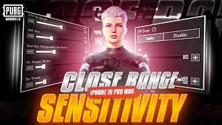 UPDATE 3.2🔥Best Sensitivity for iPhone 15 ProMax🔥Close Range Strongest Sensitivity | PUBG Mobile