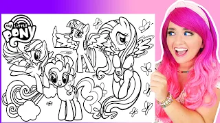 Coloring My Little Pony Pinkie Pie, Twilight Sparkle, Rainbow Dash & Fluttershy Coloring Pages