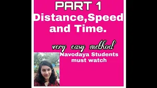 Navodaya entrance coaching ,Distance ,time & speed related problems
