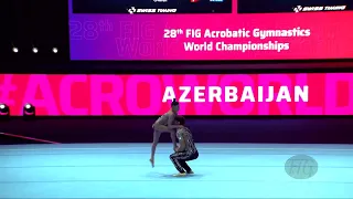 Azerbaijan 1 (AZE) - 2022 Acrobatic Worlds, Baku (AZE) - Dynamic Qualification  Mixed Pair