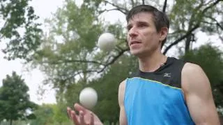 Marathon joggler Michal Kapral discusses his sport