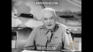 BRIEF FOR INVASION, 1944 REEL 3, PLANES DOWN ENEMY FIGHTERS AND BOMB AND STRAFE TARGET - LMWWIIHD296