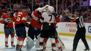 Sergei Bobrovsky goes after Brady Tkachuk