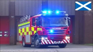 Fire engine responding in Scotland - Scania P280 Rescue Pump