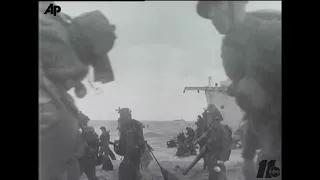 Remembering D-Day: Archival footage of the allied forces landing at Normandy