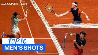 Wow! Top 10 EPIC Men's Shots From Roland-Garros 2023! | Eurosport Tennis