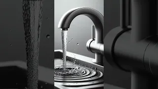 The sound of the water faucet being turned on with moderate flow creates a low, harmonious sound.