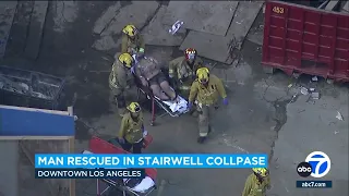 Worker suffers serious injuries after floor collapses at DTLA construction site