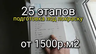 25 этапов. Максимальная комплектация. Элитный подход к подготовке стены под покраску.