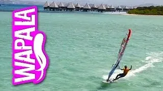 Windsurfing Slalom in a Swimming Pool in New Caledonia by Fred Morin