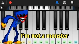 I'm not a monster - Poppy playtime animation ( Wanna Live ) easy piano tutorial | Perfect Piano