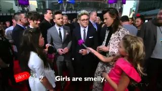 One direction - entire interview 2015 (2015 American Music Awards red carpet) - Ellen TV show