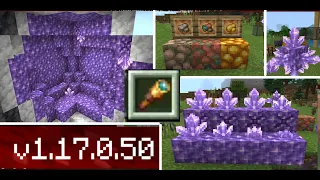 Minecraft pe 1.17.0.50 NUEVA ACTUALIZACIÓN CON AMATISTAS Y CATALEJO MINECRAFT BEDROCK 1.17